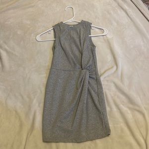 cute grey dress with knot on the side!
